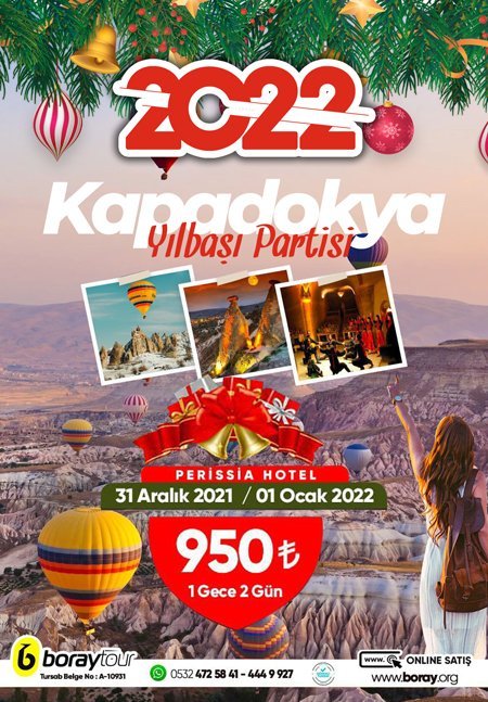 Boray Organizasyon Kapadokya Yılbaşı Turu 2022