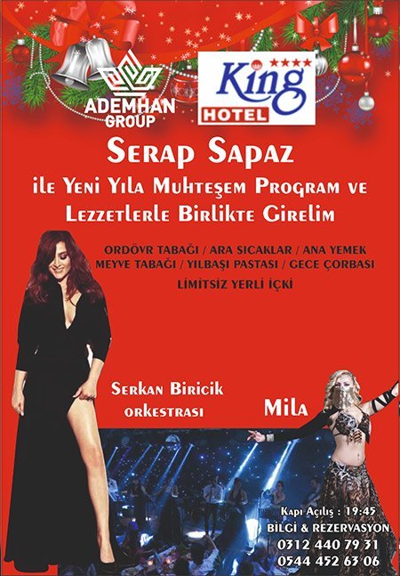 Çankaya King Hotel Yılbaşı Programı 2022