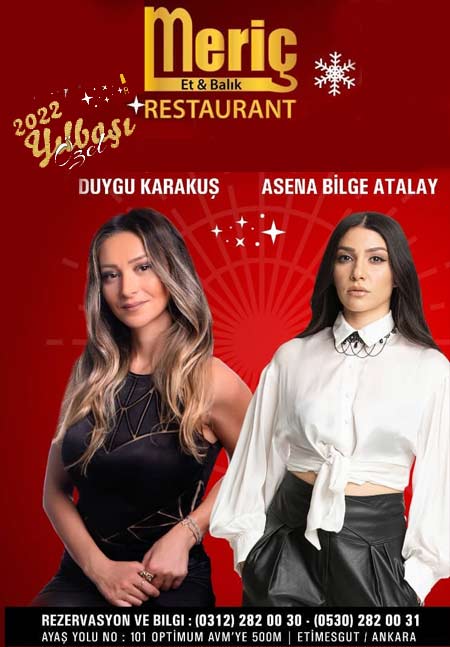 Meriç Restaurant Eryaman Yılbaşı Programı 2022