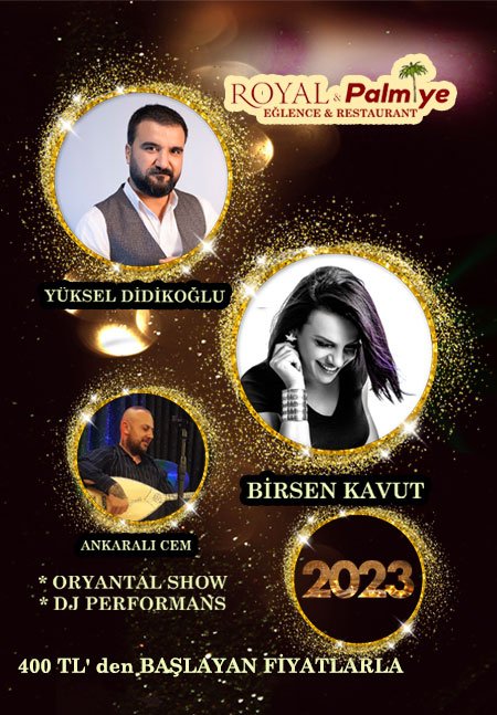 Salon Royal & Palmiye Eğlence Restoran Batıkent Yılbaşı Programı 2023